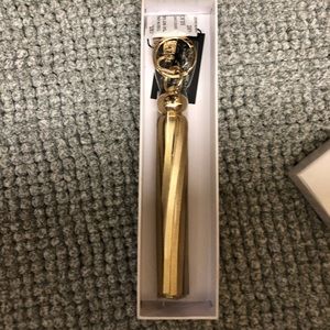 Russel and Hazel | gold leather tassel keychain